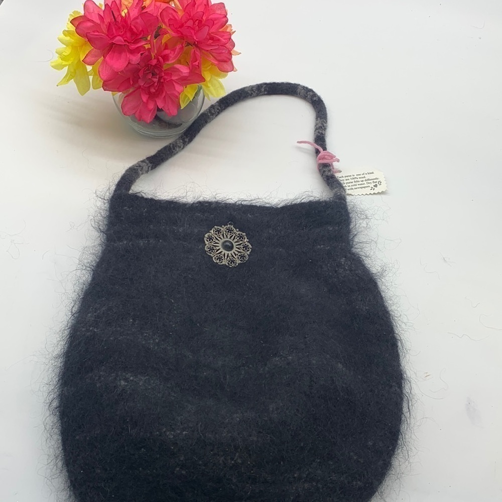 Boiled Wool NWT Large Hand Made Shoulder Bag - Original by Sharron Morrow